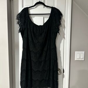 City Chic Black Lace Mini Dress
